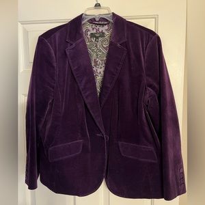 Talbots velour blazer -18W